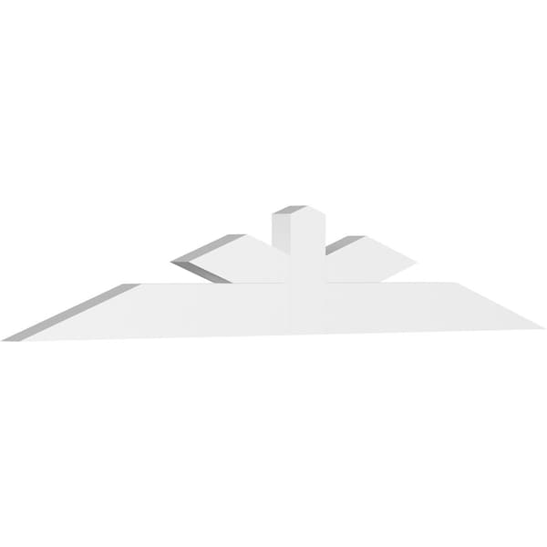 Ekena Millwork Saratoga Architectural Grade PVC Gable Bracket, 60"W x 10"H x 2"D x 4"F, 4/12 Pitch GBP060X10X0204SAR00 - main